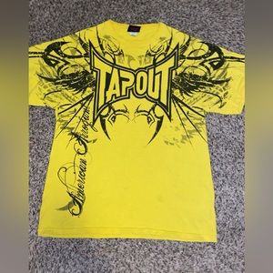 medium yellow tapout shirt